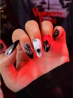 TikTok Shop New Arrivals are here! 🔥  Limited-time deals, first come, first served—shop now before they’re gone! 🛍️✨ Your Hunters of the Night Era Starts Here. 🗡️🌙 You chose your role—now create the look. 🖤❤️ Follow along to recreate our Hunters of the Night nail look, featuring bold black, red, and white details with a dark gothic edge. 🕸️✨ Got the box? Try the look—or create your own Hunters of the Night mani and get ready for the hunt. 👀🩸 ✨ Using Beetles Vampiric Feast Halloween Box #beetlesnewarrivals #SoHoChic #tiktokshopstockup #halloweennails #halloweennailart 