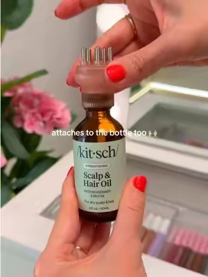 finally, precise & mess-free hair oiling ✨💆🏻‍♀️ #hairoil #hairoiling #scalpoil #haircare #mykitsch @Kitsch 