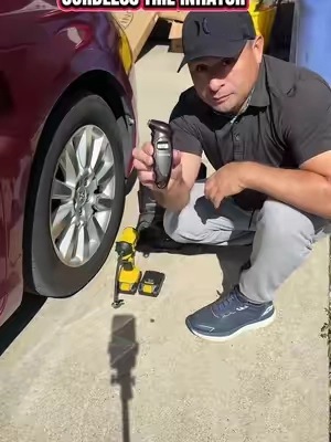 Cordless Tire Inflator Portable Air Compressor with Rechargeable Battery, Auto Shut-Off, Fast Inflation for Car, Motorcycle, Bike Tires #CordlessTireInflator #PortableAirCompressor #InflatorForCar #tiktokshopcreatorpicks  #TikTokShopStocKup  