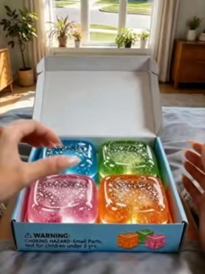 🍇 Okay, I definitely didn’t need another squishy… but LOOK at the sparkle 😂✨ This cube is impossible to leave alone! #squishy #glittertoy #fidgettoy #satisfying #tiktokfinds #asmr
