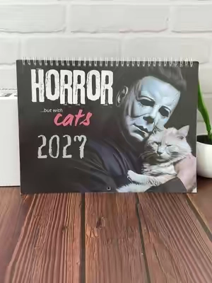 Planificador mensual de pared de 12 meses con temática de gatos fantásticos de 2027#FantasyCatsCalendar #2027Calendar #WallArtDecor #FunnyCalendar #HomeDecor