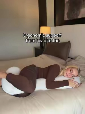 sleeping doesn’t have to suck. You’re welcome 🦖 #sidesleeperpillow #neurodivergenttiktok #nuerodivergent #bodypillow @Mellow Sleep 