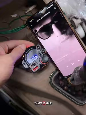 My dad can finally play music wirelessly in his old car! All thanks to this little gadget! 🚗🎶   #bluetoothfmtransmitter  #carcharger  #fastcharging  #tiktokshopstockup  #FathersDayGift 