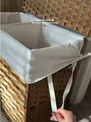 anything that makes laundry feel even a tiny bit less annoying is a win in my book 🧺🤍 #laundry #basket #Home #homedecor #clean 