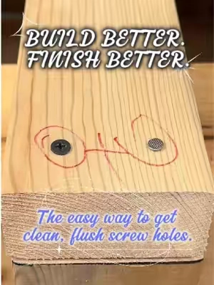 The easy way to get smooth, flush screw holes.#tiktokshopfalldealsforyou #seesesuperbrandday #woodworkingtools #carpenter #drillbitset 