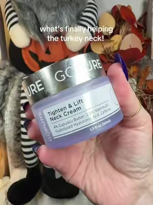 Want to get that turkey neck under control? Try Go Pure, mega viral for as reason!  #turkeyneck #looseneckskin #neckcream #skincareover40 #tiktokshopbeauty @Gopure 