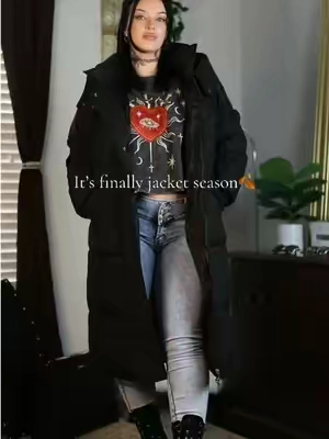 The cutest hooded puffer jacket from @PUFFIT.US 🫶🏼🖤🥀  #winterjacket #womenscoats #wintercoat #warmwinter #winterfashion 