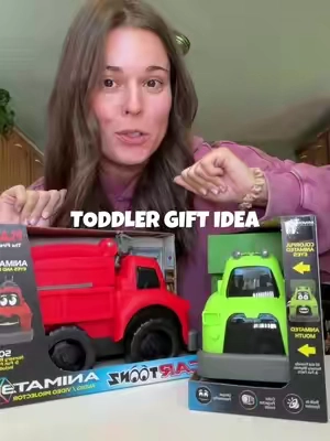 Such a cute toddler gift idea!! #toddlergiftideas #toddlergifts #toddlerchristmas #toytrucks #qvc 