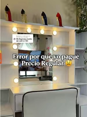 Respuesta a @Aprende con / Carolina Vanity con espejo súper espacioso 7 cabezas #vanitymakeup #BlackFriday #vanitymirror #vanitydesk #tiktokshopsummersale 