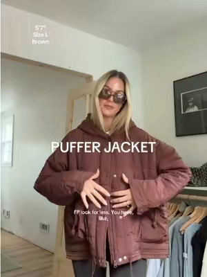 Fit is so good cropped and boxy and perfecttt oversized fit. I always size up in jackets! #pufferjacket #jacket #falljackets #falloutfitinspo #trending 