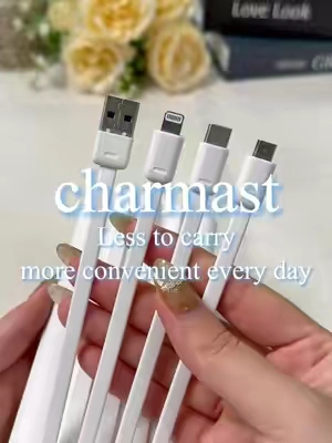 Your bag called—it wants fewer cables. 😂 🔋 This compact power bank has 4 built-in cables and fast charging. And yes, it’s on sale! #charmast #powerbank #portablecharger #tiktokshopstockup #travelessentials @tiktok creators 