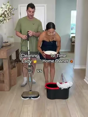 This is the electric spin mop that is also an 8 in 1! #spinmop #spinningmop #electricmop #steamcleaner #deepcleaning 