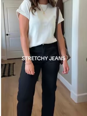 you guys have sold these out so many times I lost count but they’re BACK IN STOCK!! and sooo comfy. I’m wearing a small and I’m 5’5, 130 pounds!  @luvamia  #stretchyjeans #comfyjeans #womensjeans #falloutfitinspo 