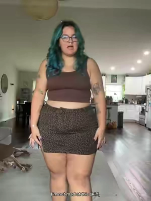 #denimskirt #plussizeskirt #leopardprintskirt 