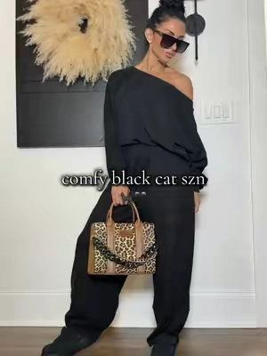 clearly I need this bag in black leopard now  🐆🖤 #blackcat #blackonblack #autmnfashion #fallvibes #tiktokshopstockup 