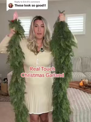 Replying to @Erin B Real touch Christmas Garland in 6 foot sections! This garland is EXACTLY like the ones that went viral last year! #christmasdecor #garland #cedargarland #christmasgarland #tiktokshopcreatorpicks 