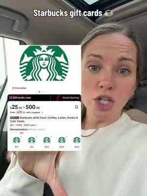 If you were going to buy Starbucks anyway… 👀☕️ There’s a deal on Starbucks eGift Cards right now, so this is one of those “might as well save while you’re spending it” situations 😂 While supplies last! ☕️✨ #Starbucks #CoffeeTok #TikTokShopDeals #GiftIdeas #deals 