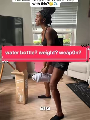 NGL! This was SUPPOSED to be to ensure I meet my water goals but I think this actually would be a better weight than my actual fitness equipment 😅 I love multi use products 🤣🥰 @Manna Hydration 
