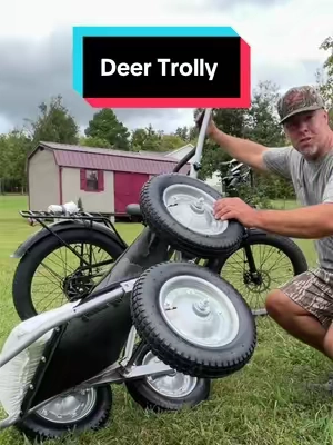 VEVOR Heavy-Duty Trolley Hunting Game Hauler, 500LBS (227kg) Nylon Fabric Foldable Cart with Wheels, Compact All-Terrain Utility Gear Dolly with Shock-Absorbing Tires for Less Bounce Ride @VEVOR Outdoor Store #deercart #deerhunting #vevor #publicland #deerseason 