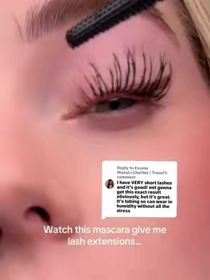 Replying to @Exuma Maxy(+Charlie) | Travel iykyk @tarte cosmetics is the actual tea when it comes to length and volume. Lashes for days. #mascara #mascarareview #tubingmascara #lashesonfleek #tartemascara 