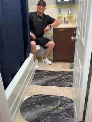 Juego de 2 alfombrillas antideslizantes de secado rápido de 0,1 pulgadas de grosor para baño, ideales para decorar la entrada del baño y el lavabo. #tiktokshopcreatorpicks #bathroom #carpet #paratiiiiiiiiiiiiiiiiiiiiiiiiiiiiiii 
