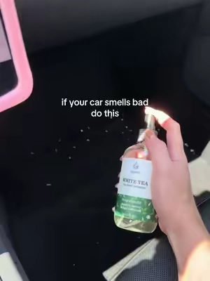 every time somebody gets in my car they always ask me how it smells so good😍 #carhacks #whitetea #essentialoils #luxuryscents #smellsgood 