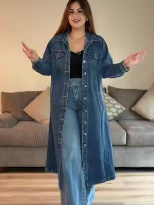 #denim #coat #abrigos #tiktokshopstockup #sohochic 