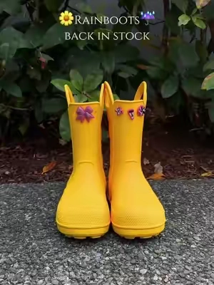 ☔️🌈Don’t sleep on these!!! #crocs #rainboots #fyp #restocked 