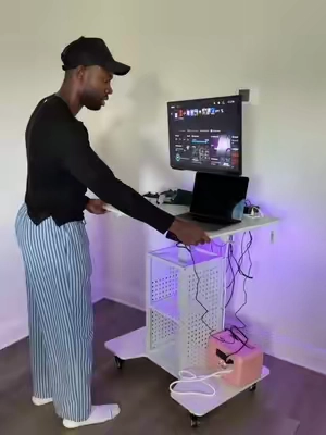 This mobile standing desk is a Must Have!! #tiktokshopfalldealsforyou #tiktokshopstockup 