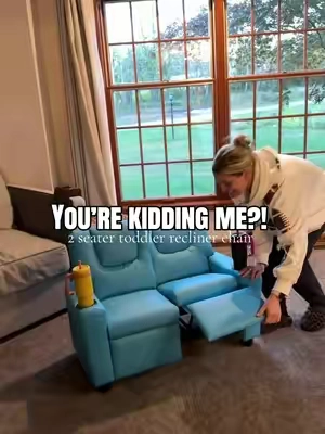 Replying to @Abby this is the cutest sticken kids chair I can’t handle the cuteness! A 2 seater toddler recliner chair… YES PLEASE!  #kidsfurniture #kidschair #recliner #toddlermusthaves #giftsforkids @Costway.US 