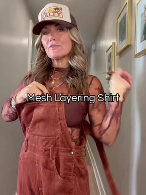 The mesh top that instantly makes your fall outfit more interesting 🤎🍂 The floral lace detail is so pretty for layering under overalls, dresses, vests, or your favorite fall tees. Such an easy way to add texture without adding bulk.@TanmingFashion  #meshtop #sohochic #falloutfit #shirt #layeringtop    