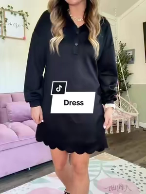 The cutest little work-approved dress! The scalloped hem and easy fit make it comfy enough for all day but still so polished  @Fisoew Sports 