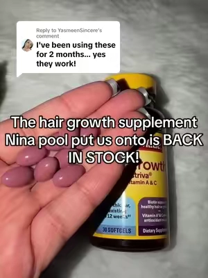 Replying to @YasmeenSincere They work SO well. And they’re very affordable! #naturemade #ninapool #lustriva #hairgrowth #hairgrowthtips 