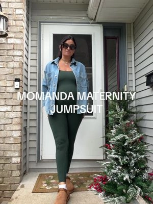 Ultra-soft square neck sleeveless maternity jumpsuit for pregnancy that's comfy, bump-friendly, and easy to style. @Momanda.Official #maternity #maternityjumpsuit #pregnancyoutfit #bumpfriendly #falloutfit 