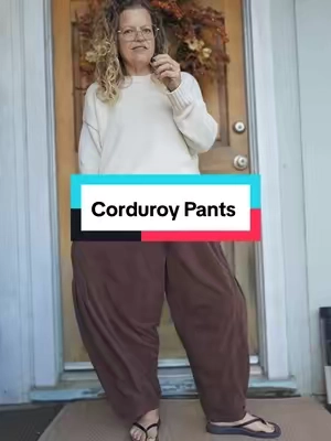 Replying to @mk_ultracool  big fan of these corduroy pants✨️ #corduroy #corduroypants #barrelpants #harempants #apronbellystyle 