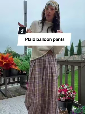 CUTEST plaid pants for fall 😍 #bohostyle #FallOutfitIdeas #FallDealsForYou 
