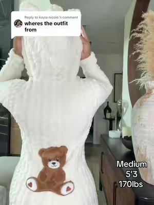 Replying to @kayla nicole.  One piece pajamas teddy set  #teddy #pajamas 