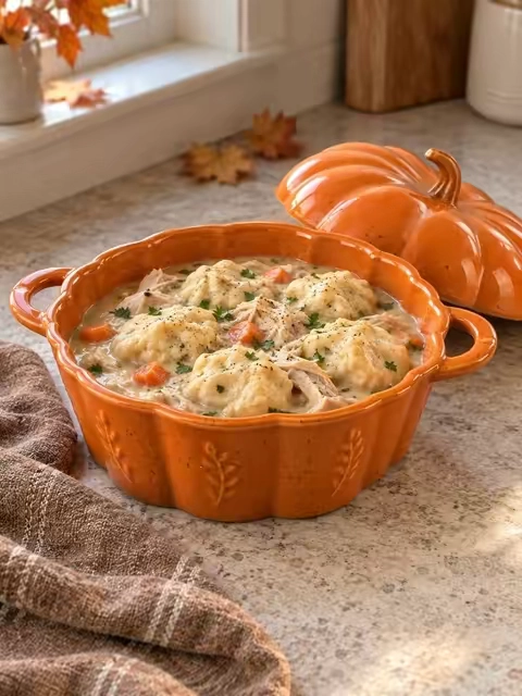 The new 9” Strawberry Street casserole dish is made for cozy holiday meals—from chicken and dumplings to your favorite baked casserole. It’s oven, microwave, and dishwasher safe, and that pumpkin shape looks so cute on the table. 🧡 @QVC, Inc  #casseroledish #strawberrystreet #bakeware 