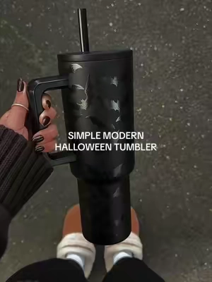 spooky collection🖤 #halloweentumbler #simplemodern #tumbler #halloween #spookyseason 