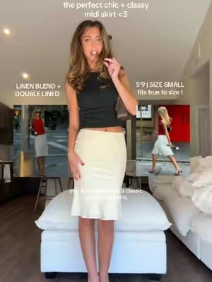 midi skirts are so timeless and chic!! love this one bc it’s a linen blend & affordable too<3