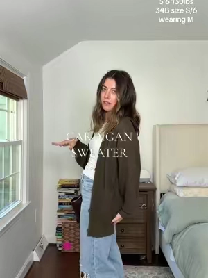 This cotton sweater on repeat #cottonsweater #sweater #cardigan #cardigansweater 