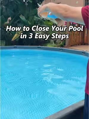 How to close your pool in 3 easy steps ❄️ Drop in the winter capsules, add the pool pillow, then secure the cover. One simple kit to make winter pool closing faster, easier, and less stressful. Close it now. Enjoy an easier spring opening. 💦 #poolhacker #sohochic #poolwinterizing #poolcover #poolpillow