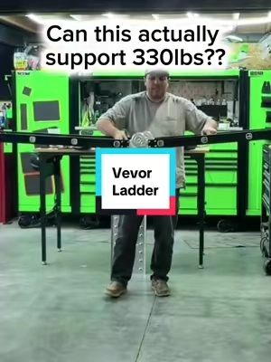 Definitely a pretty decent ladder. It did better than I expected. Extremely lightweight for what it is. @VEVOR Outdoor Store #ladder #DIY #homeowner #toolupgrade #vevorsuperbrandday 