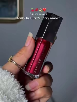 Fenty Beauty “Cherry Amor” Limited Restock 🍒 TikTok Shop Exclusive 💫💌 @Fenty Beauty #fentybeauty #glossbomb #aesthetic #lipgloss #goth  Cherry Amor Gloss Bomb 