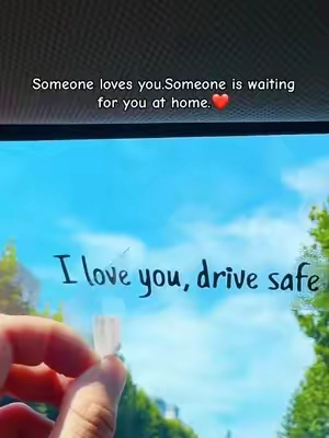 A little reminder to come home safe.😊🥰#drivesafe #caraccessories #carstuff #giftideas #fyp 