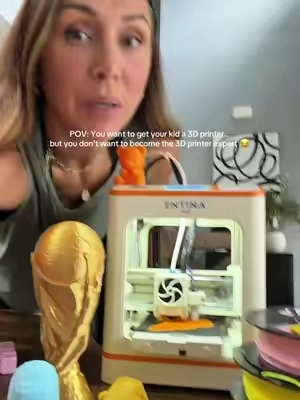 This is for the parents whose kids want a 3D printer, but who don’t have time to learn a whole new hobby just to help them use it 🙋‍♀️ This one is plug and play, user friendly, and designed for kids and beginners. They get the excitement of making their own creations, and you don’t have to be the one running every print.   #kids3dprinter #3dprinter #kidsgift #bestgift #christmas 