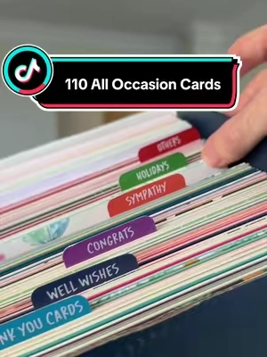 110 cards for every occasion! Finally no more paying $5 to $10 per card 😩 #birthdaycard #alloccasioncards #christmascards #greetingscards #tiktokshopcreatorfinds 