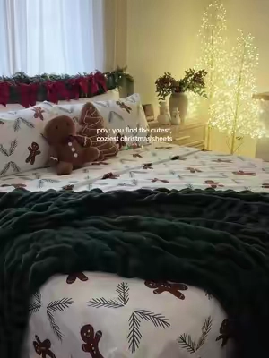 these sheets belong in every Christmas lovers bedroom 🎄🎁✨

#christmassheets #christmasbedding #cozylittlechristmas #holidayhome #christmasdecorating 