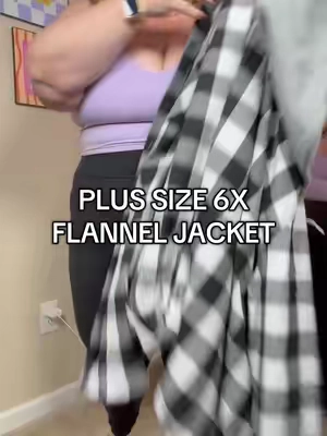 This plus size flannel jacket comes up to size 6X in men's plus size! I got my true size 4X and it's perfectly oversized on me and fits great. It's a lightweight plaid jacket for fall with a sweatshirt hood! This is a false staple that you could wear with leggings or even button it up and wear it as a cute fall dress! #plussize #TiktokShopFallDealsForYou #plaidjacket #plussizeclothing #flanneljacket 