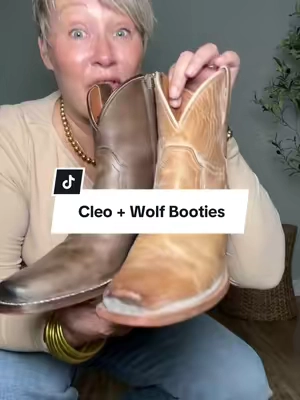 Tan, Brown or both!?! The CLEO + WOLF Fern booties are the perfect year round western boots! These short cowboy boots look great with shorts, jeans, skirts or dresses and are perfect if you have wide calfs!  #tiktokshopfalldealsforyou #tiktokshopblackfriday #westernbooties #cowgirlboots #cowboyboots 